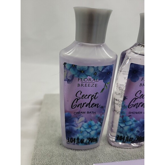 Floral Breeze Secret Garden 4pc Beauty Bath And Shower Set New - Picture 3 of 9